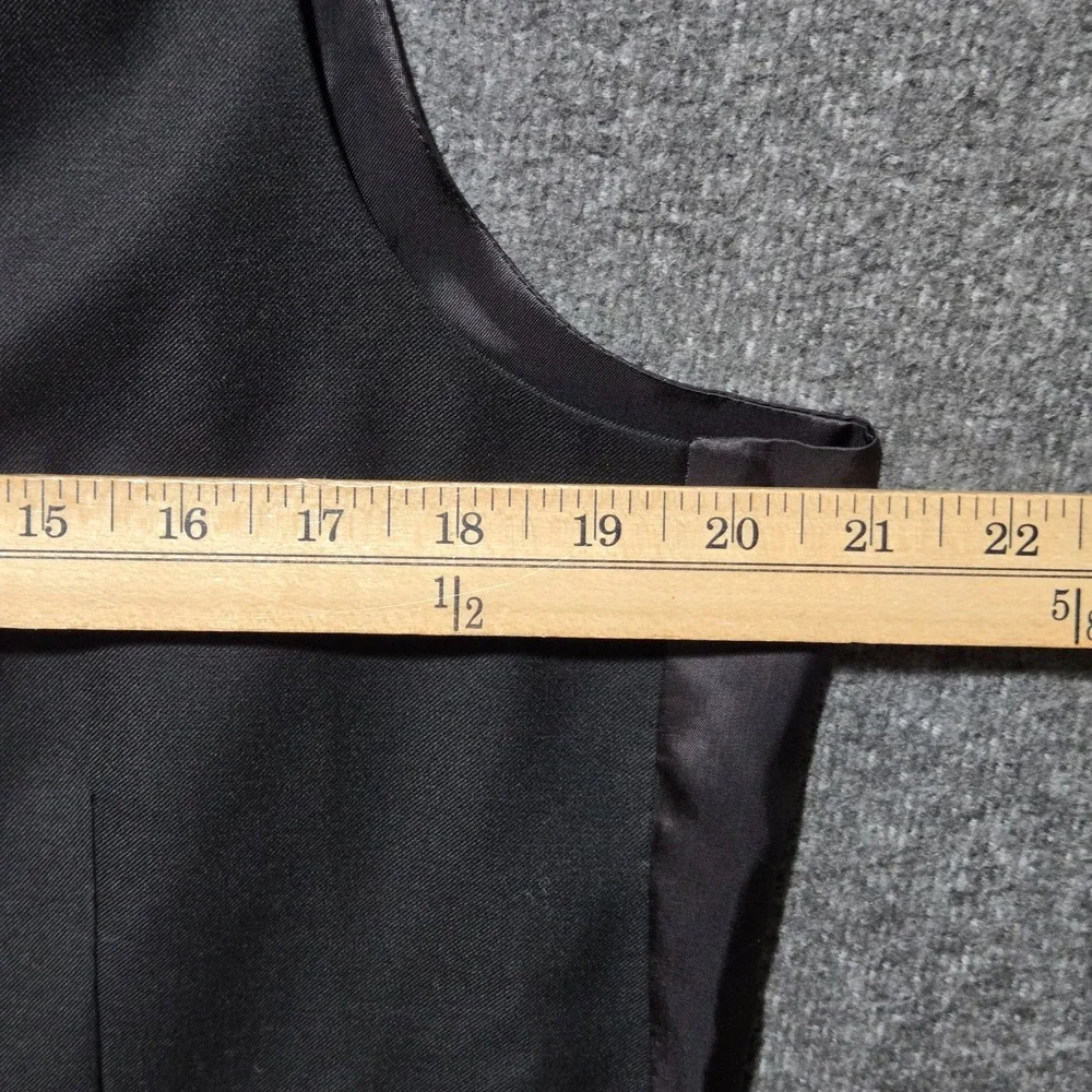 SuitSupply Black Tuxedo Waistcoat Vest 42S Pure Wool Vitale Barberis Canonico